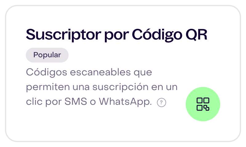 Suscriptor por Código QR
