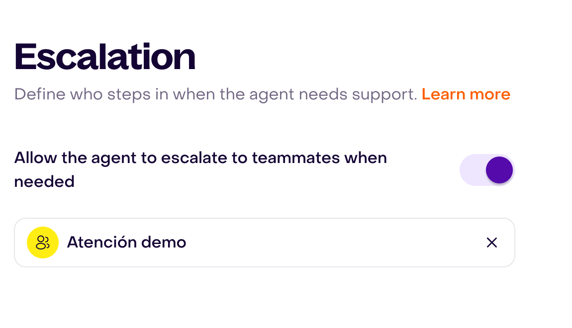 Fictitious handoff team without assignment