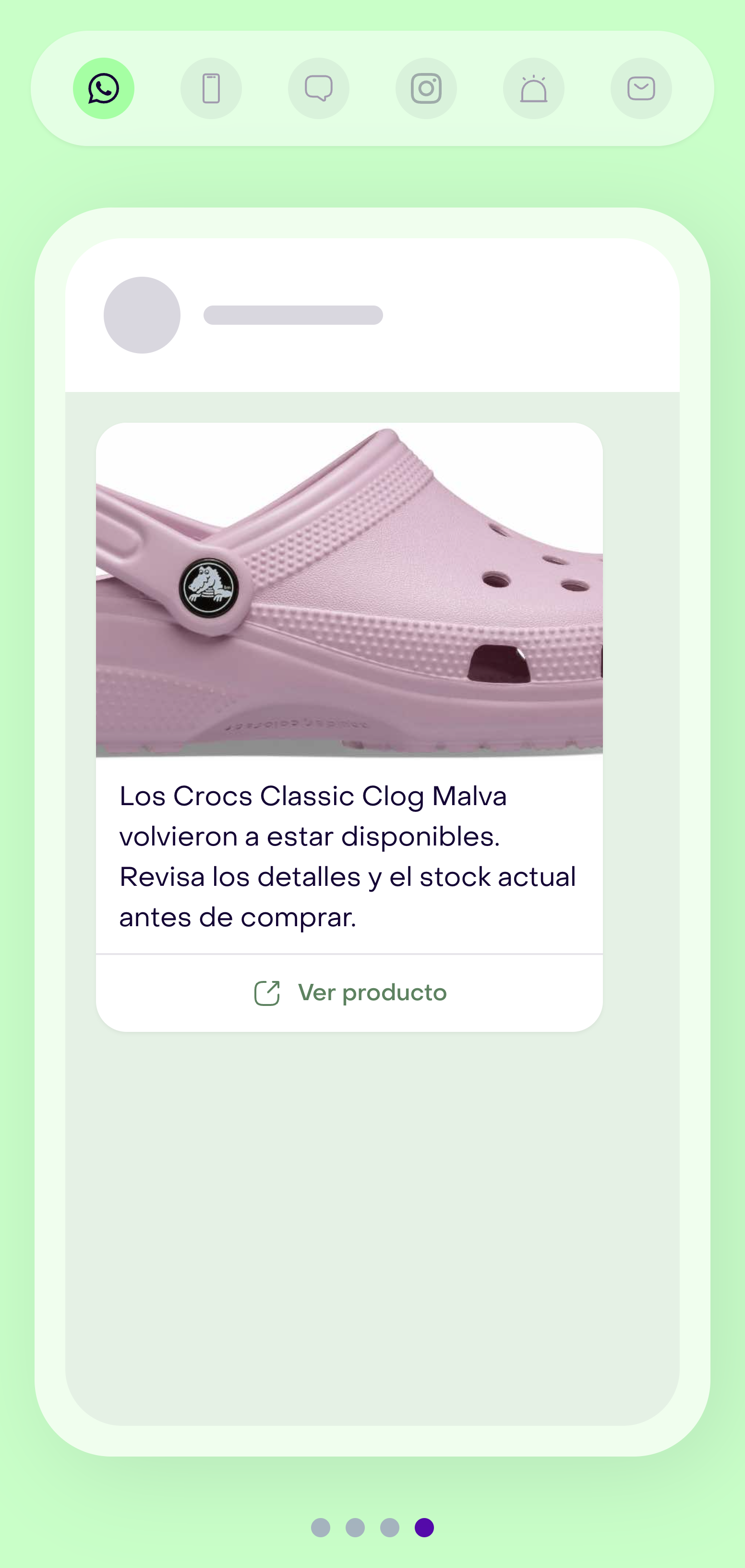 Vista previa nativa de WhatsApp en Playground